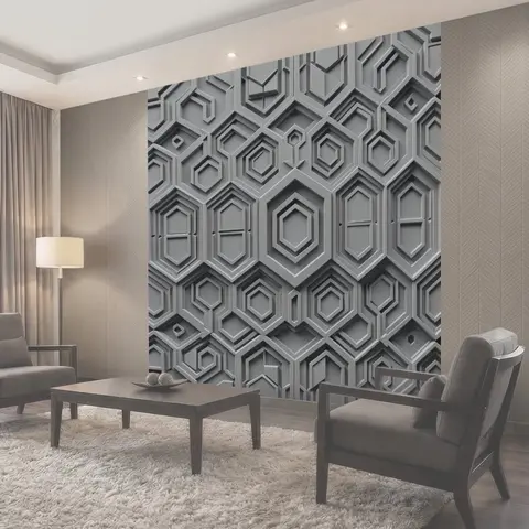 Фотообои Геометрический 3D-мотив из шестиугольников