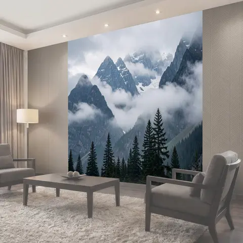 Фотообои Туманные горные пики