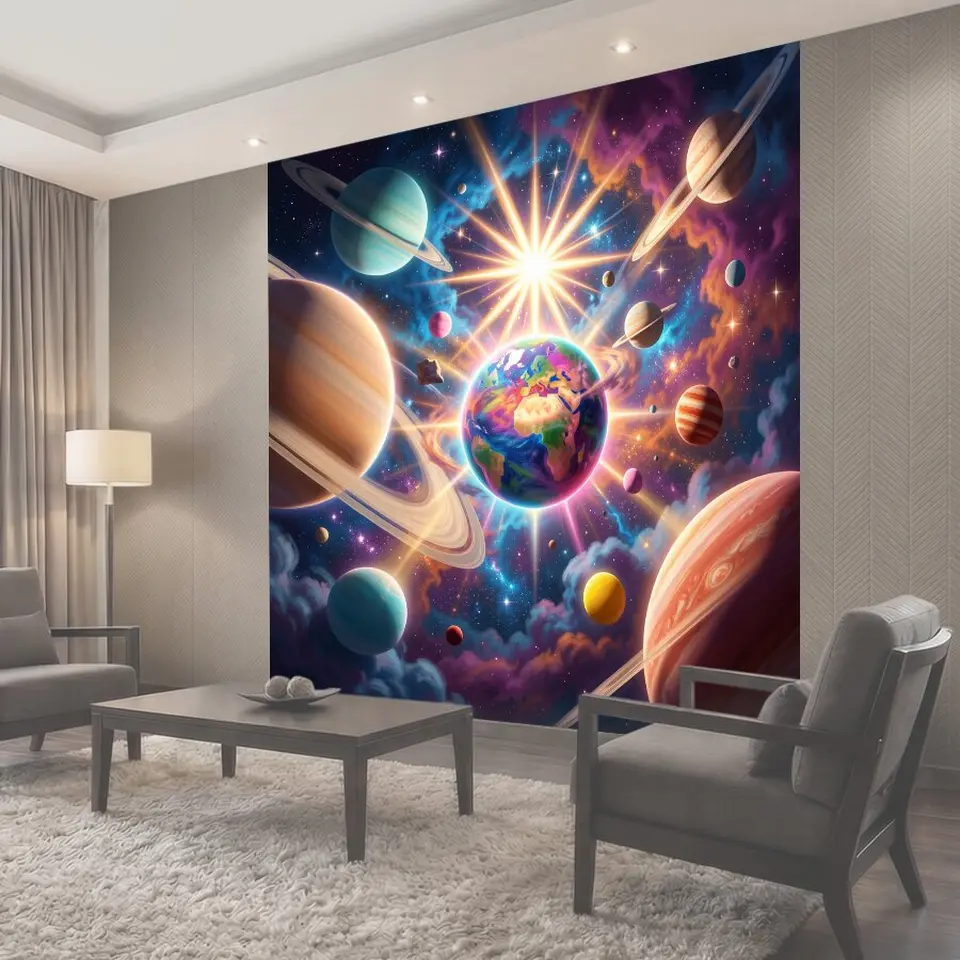 Фотообои Космос с Землей и планетами