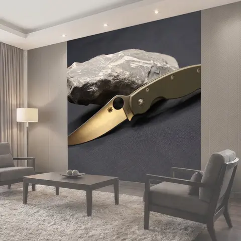 Фотообои Нож, карманный нож, spyderco военный