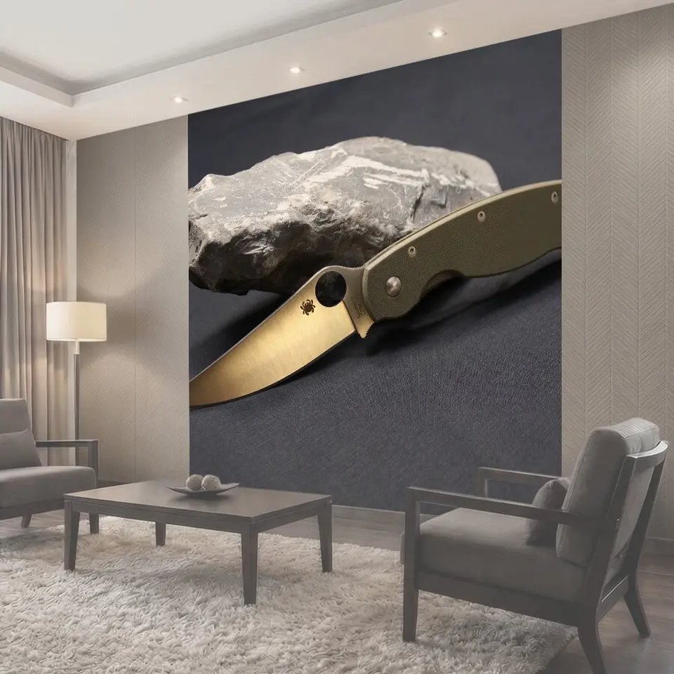 Фотообои Нож, карманный нож, spyderco военный