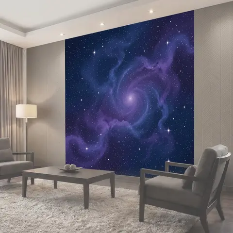 Фотообои Космическая туманность и звёзды