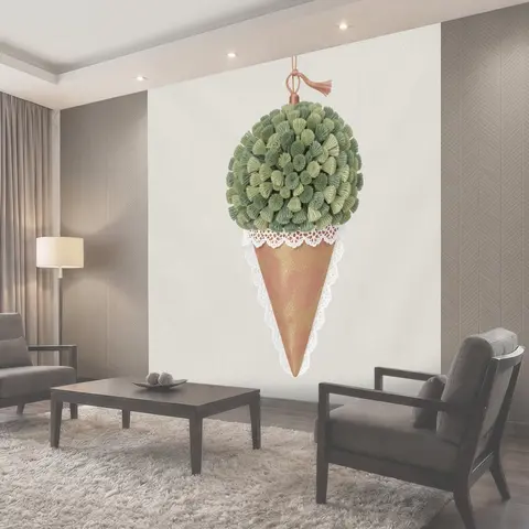 Фотообои Букет из зелёных цветов в конусе