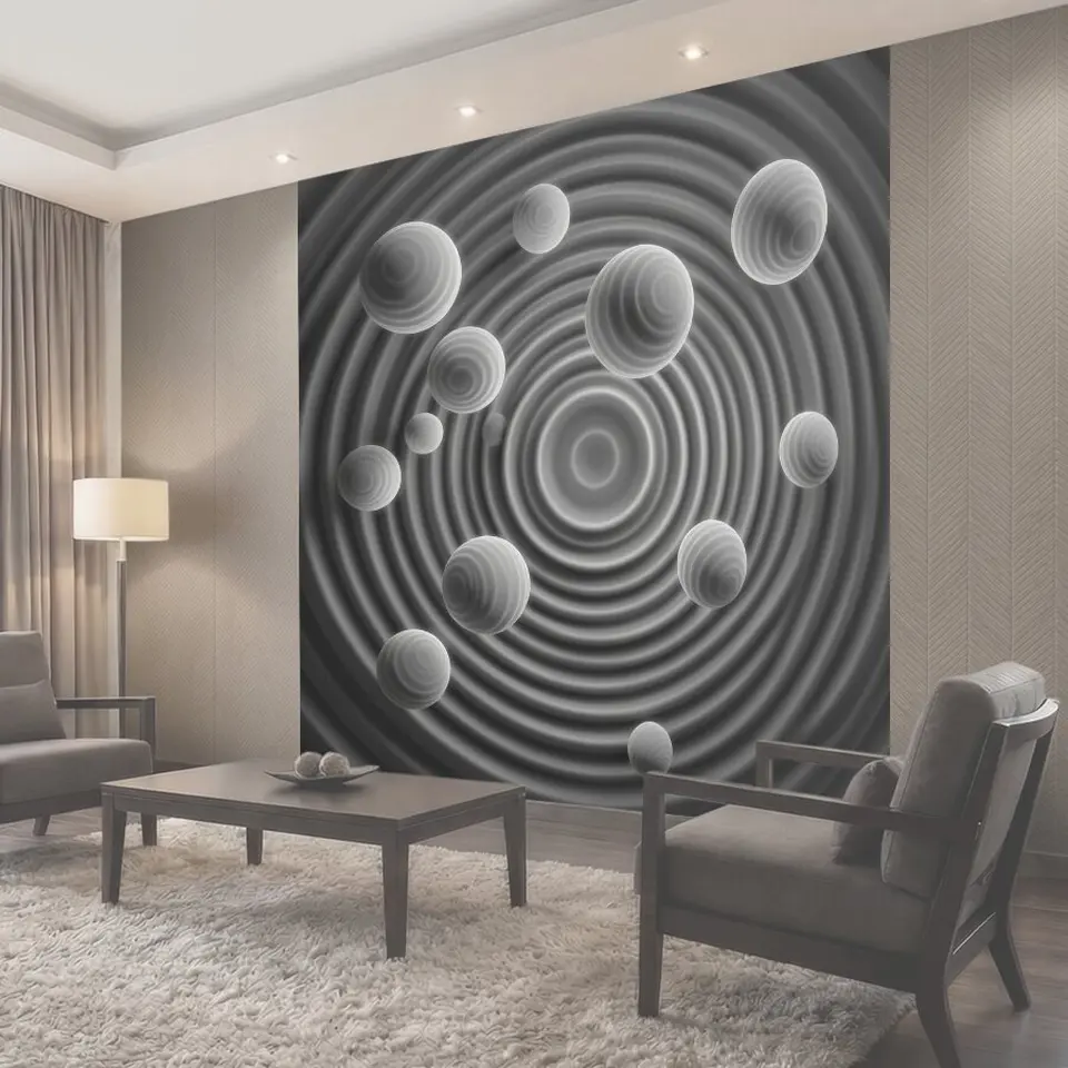 Фотообои 3D сферы в круговом вихре