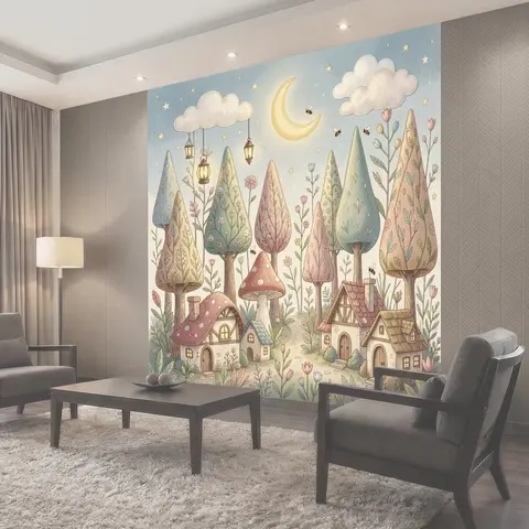 Фотообои Сказочный лес с домиками