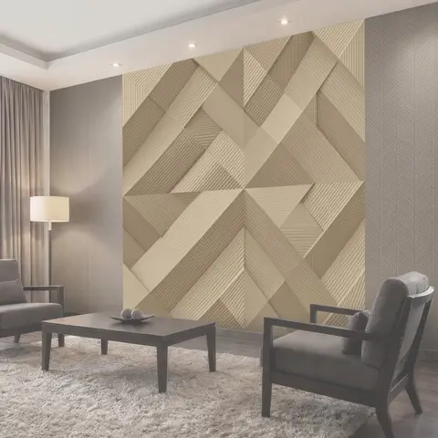 Фотообои Геометрическая 3D-абстракция из блоков