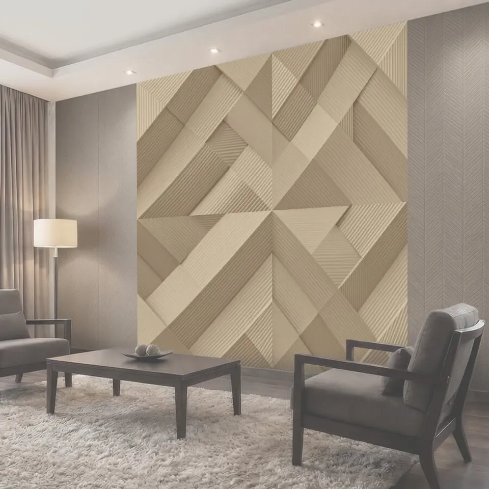 Фотообои Геометрическая 3D-абстракция из блоков