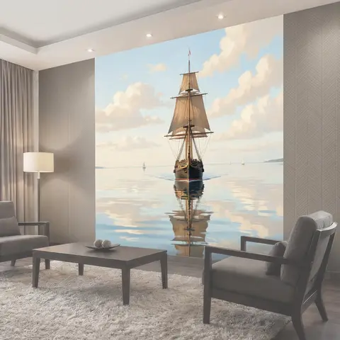 Фотообои Парусник на спокойном море
