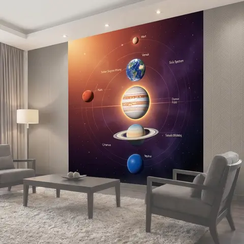 Фотообои Солнечная система с планетами