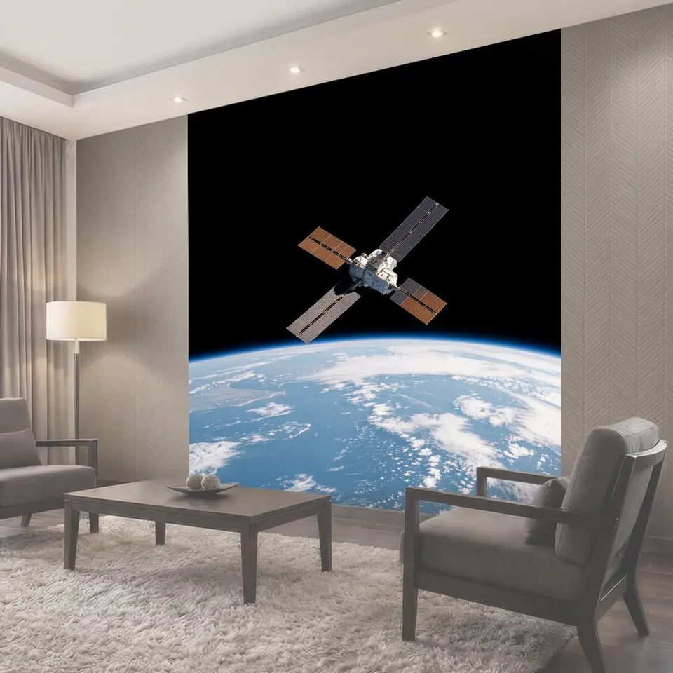 Фотообои Спутник над Землей из космоса