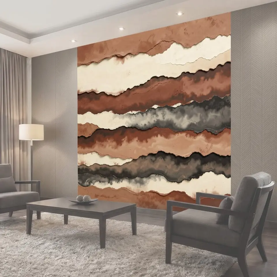 Фотообои Абстрактные рваные слои земли