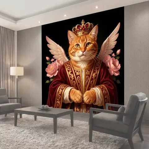 Фотообои Королевский кот с крыльями