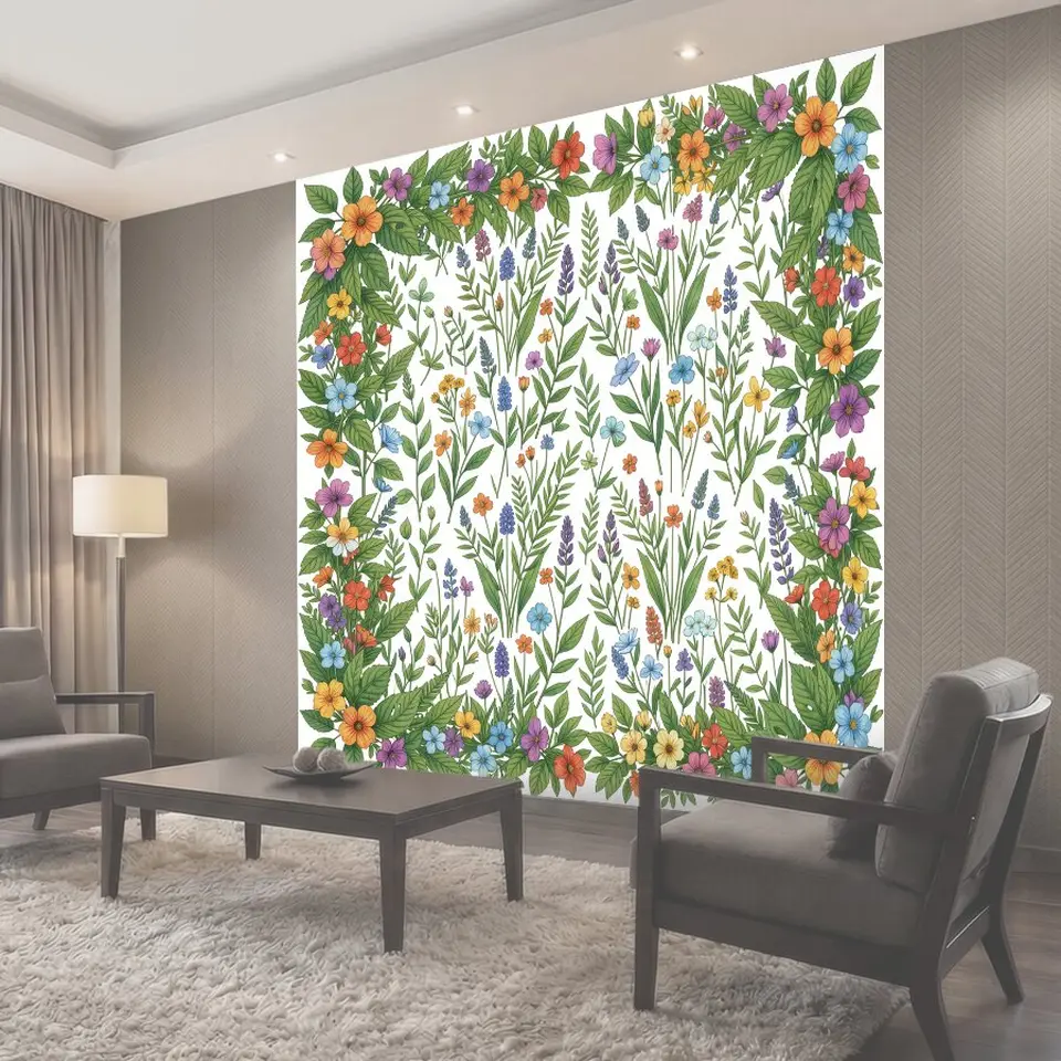 Фотообои Ботанический цветочный переплет