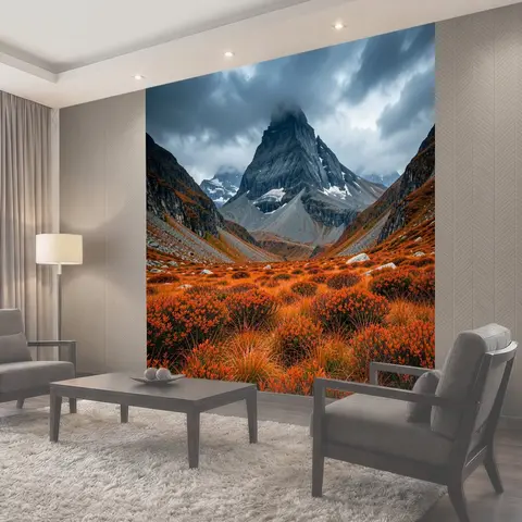Фотообои Драматические горы и осенние склоны