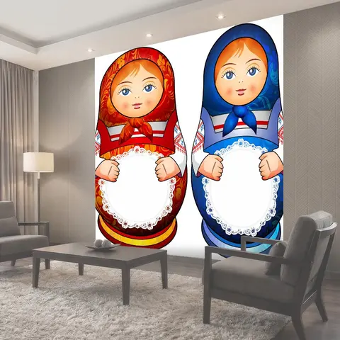 Фотообои Матрешка, matreshka, русский стиль