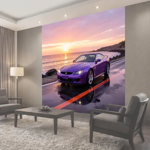 Фотообои Фиолетовое купе у моря
