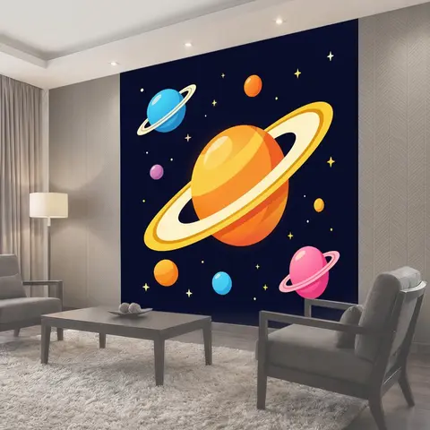 Фотообои Космические планеты и звезды