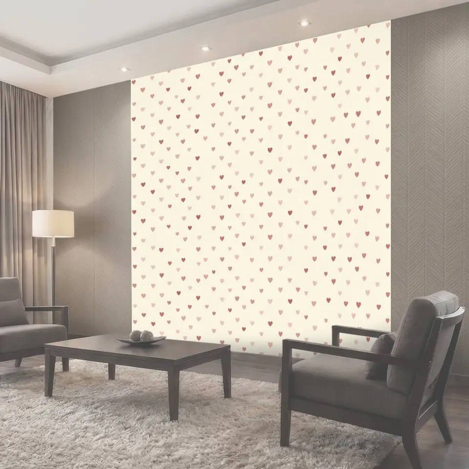 Фотообои Сердечки в пастельной палитре