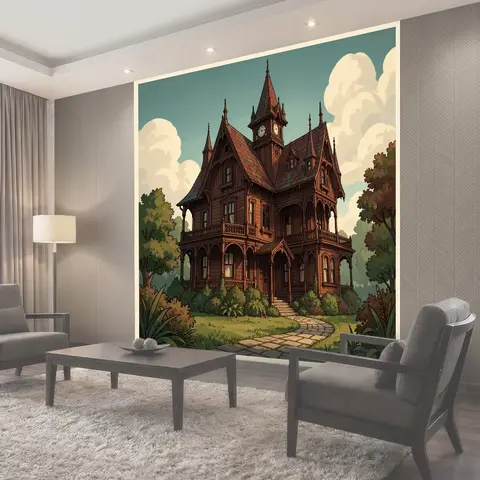 Фотообои Старинное поместье с башенкой