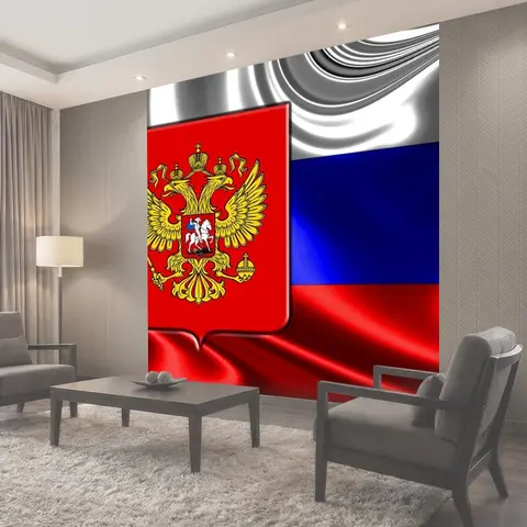 Фотообои Russia, russian flag, герб россии