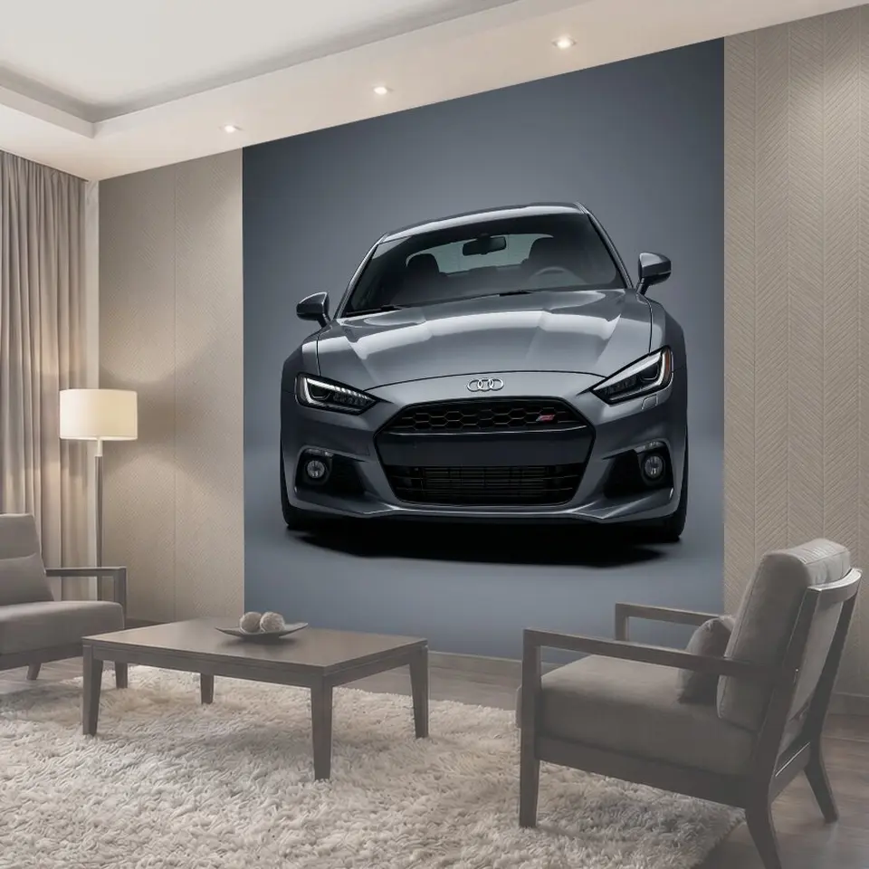 Фотообои Серый Audi в фронтальном ракурсе