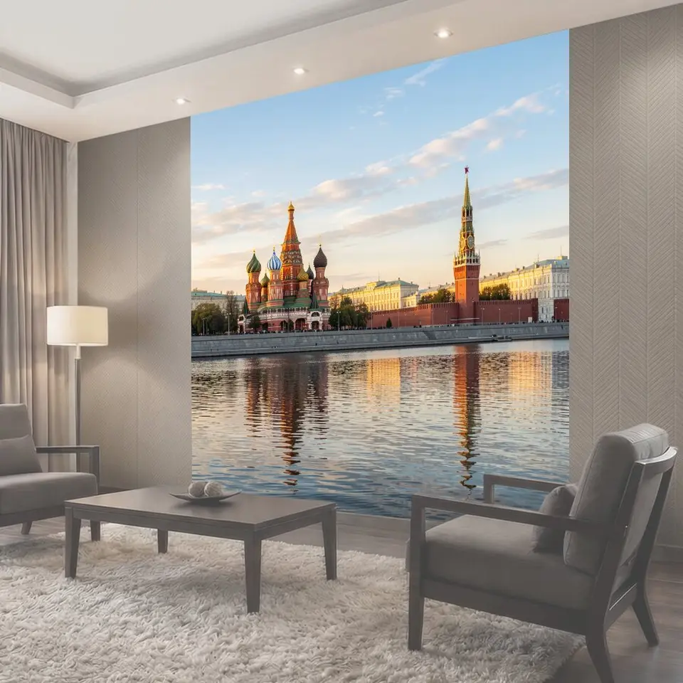 Фотообои Собор Василия Блаженного и Кремль