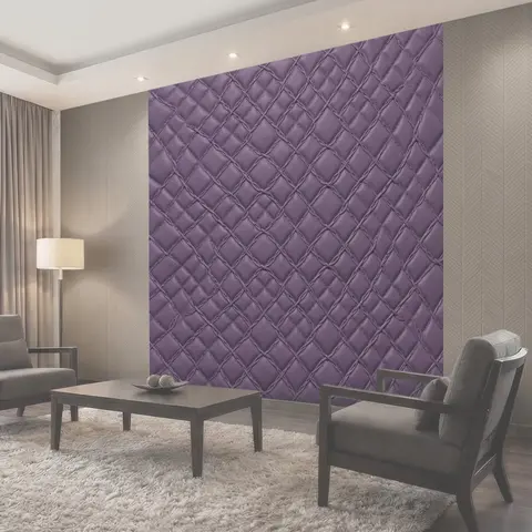 Фотообои Фиолетовая стеганая сетка с узлом
