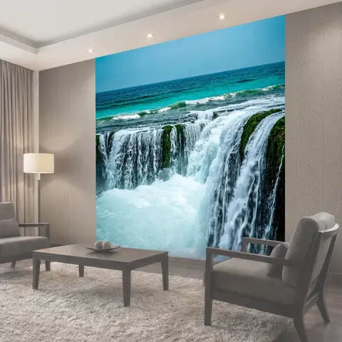 Фотообои Море в стиле текстуры, текстуры водопада, падающего в океан
