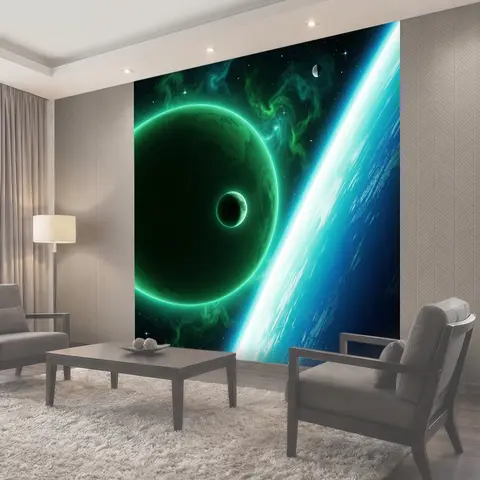 Фотообои Космический пейзаж с планетами