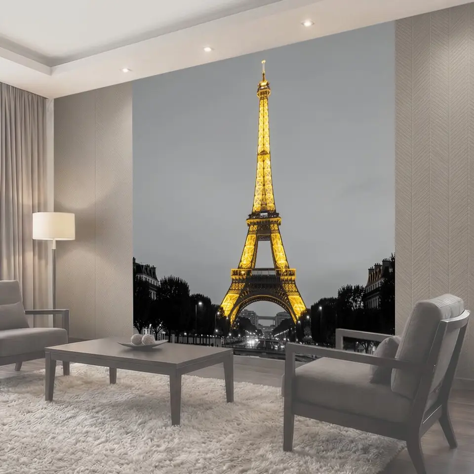 Фотообои Эйфелева башня ночью
