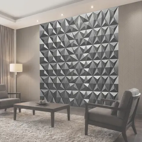 Фотообои Серый 3D геометрический рельеф