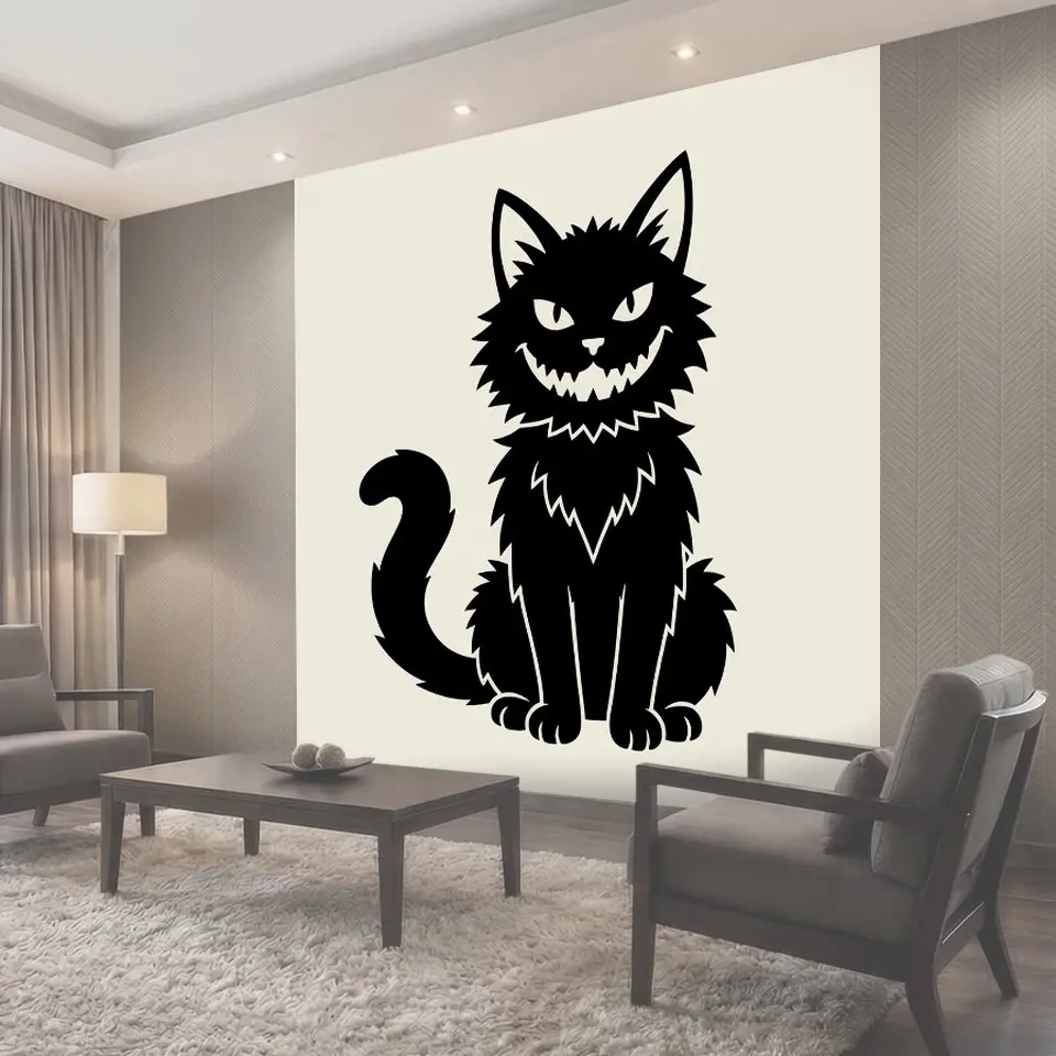 Фотообои Мистический черный кот