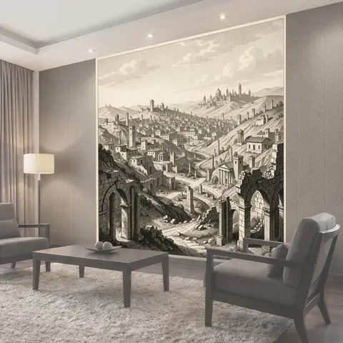 Фотообои Древний город на холмах