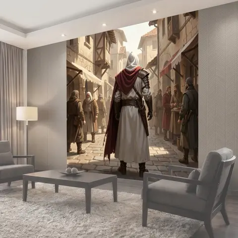 Фотообои Таинственный страж в переулке