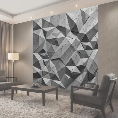 Фотообои Геометрический бетонный 3D-паттерн