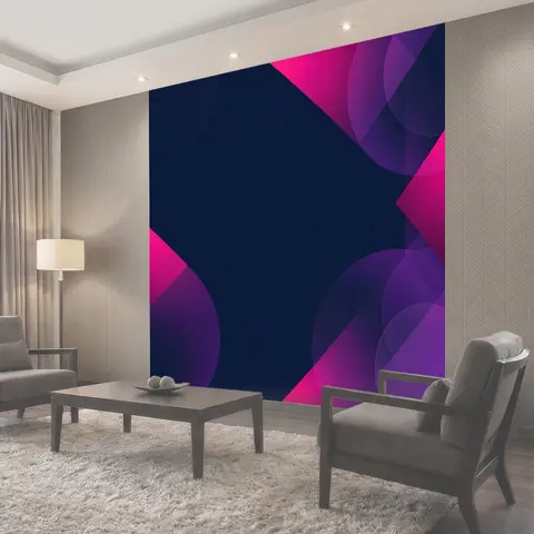 Фотообои Неоновая композиция из фигур