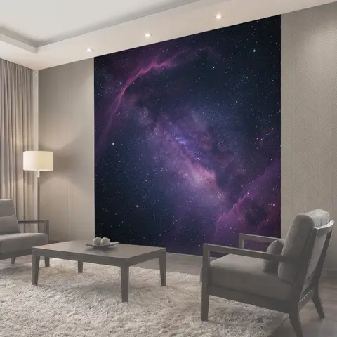 Фотообои Космическая туманность и звёздное небо