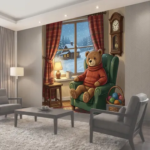 Фотообои Медвежонок в уютном кресле