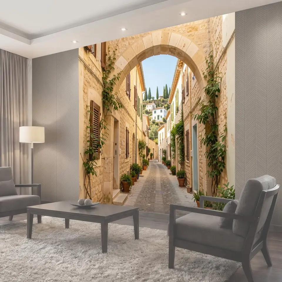 Фотообои Узкая средиземноморская улочка