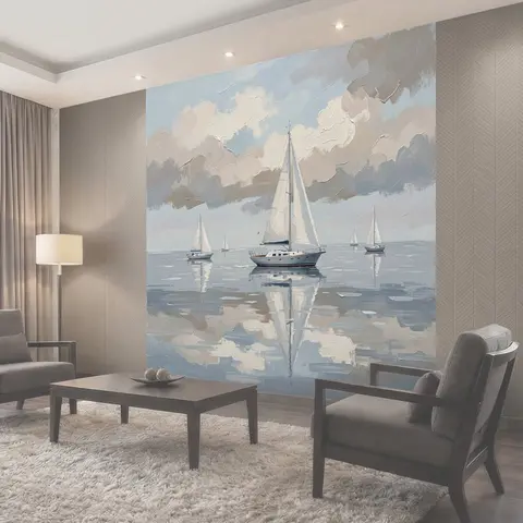 Фотообои Яхты на спокойном море