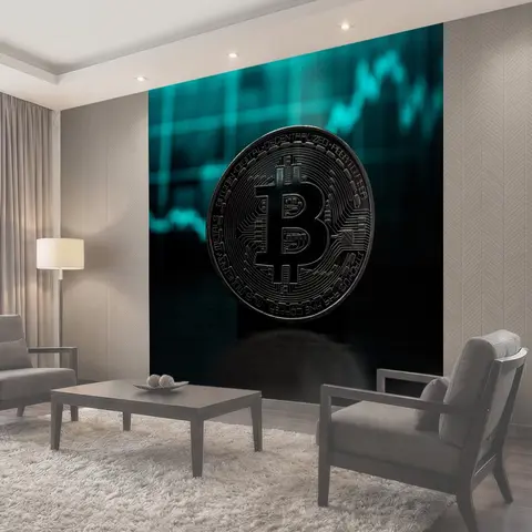 Фотообои Bitcoin, валюта, криптовалюта