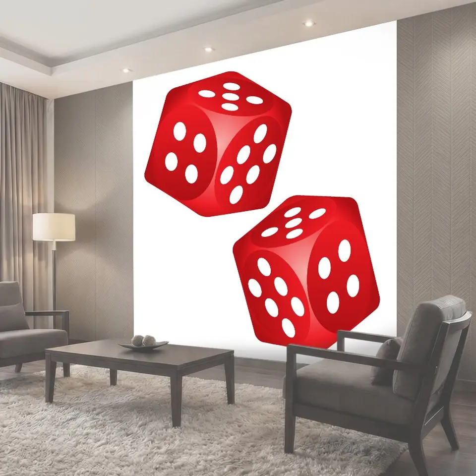 Фотообои Красный Dice указан Две красные кости