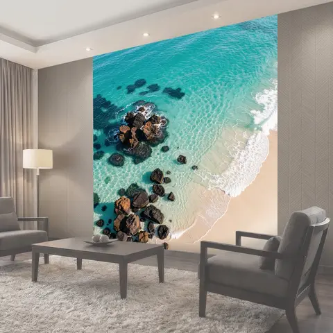 Фотообои Бирюзовое море и скалы