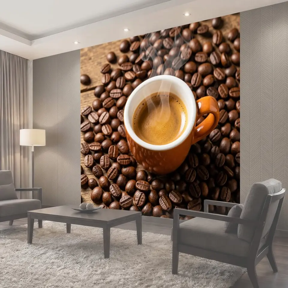 Фотообои Ароматный кофе с зернами