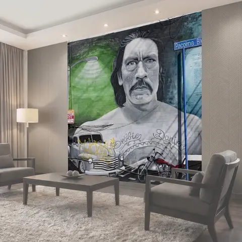 Фотообои Фреска Дэнни Трехо, Пакойма Mural Mile Danny Trejo Pacoima Blvd, Калифорния