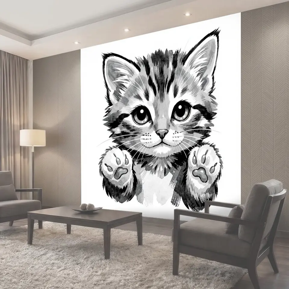 Фотообои Милый котенок с лапками