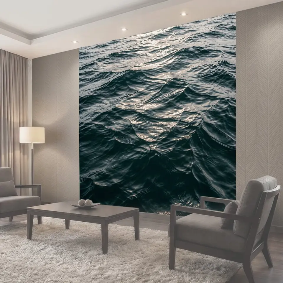 Фотообои Темная морская гладь с бликами