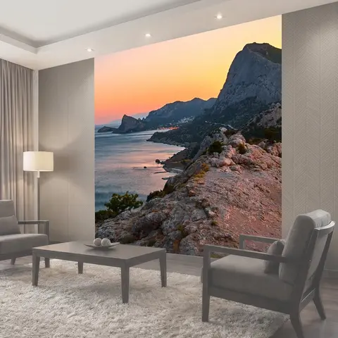 Фотообои Крым, закат, море