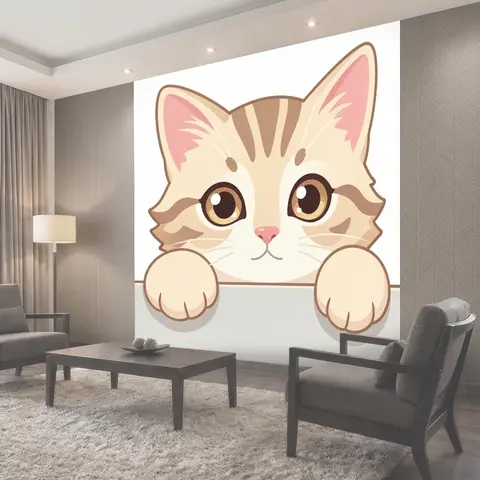 Фотообои Милый котенок с лапками
