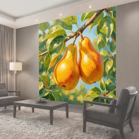 Фотообои Спелые груши на ветке